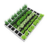 Cinder Block Garden op een wit 3D Illustratie royalty-vrije illustratie Cinder Block Garden op een wit 3D Illustratie royalty-vrije illustratie