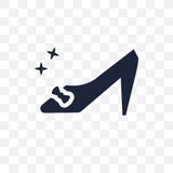 Cinderella shoe transparent icon. Cinderella shoe symbol design stock illustration Cinderella shoe transparent icon. Cinderella shoe symbol design stock illustration
