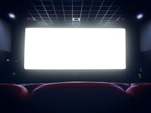 Cinema interior of movie theatre with empty red seats stock photography Cinema interior of movie theatre with empty red seats stock photography