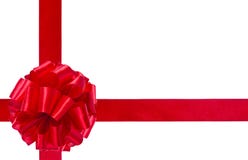 Cinta y arco rojos, concepto de la caja de regalo fotografía de archivo Cinta y arco rojos, concepto de la caja de regalo fotografía de archivo