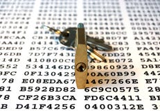 Cipher, Keys And Padlock Stock Image