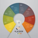 Circle infographics template. Vector layout with 8 options. stock illustration Circle infographics template. Vector layout with 8 options. stock illustration