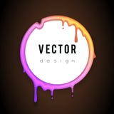 Circle melting frame 3d flowing flux drop leak abstract creative art banner template design vector illustration stock illustration Circle melting frame 3d flowing flux drop leak abstract creative art banner template design vector illustration stock illustration