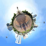 Circle Panorama In The City Royalty Free Stock Photography