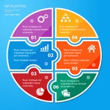 Circle puzzle pieces template for infographic. royalty free illustration Circle puzzle pieces template for infographic. royalty free illustration