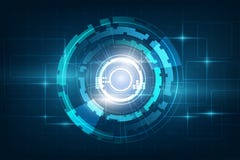 Circondi il backgr astratto blu di vettore di concetto dell'innovazione della tecnologia illustrazione vettoriale Circondi il backgr astratto blu di vettore di concetto dell'innovazione della tecnologia illustrazione vettoriale