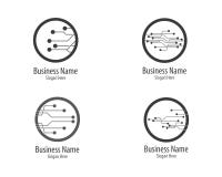Circuito Logo Template ilustração stock Circuito Logo Template ilustração stock