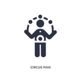 circus man icon on white background. Simple element illustration from behavior concept vector illustration circus man icon on white background. Simple element illustration from behavior concept vector illustration