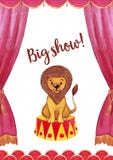 Template design for circus playbill. stock illustration Template design for circus playbill. stock illustration