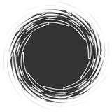 Cirkel, radiaal abstract element op wit Het uitstralen van vorm met Stock Illustratie Cirkel, radiaal abstract element op wit Het uitstralen van vorm met Stock Illustratie