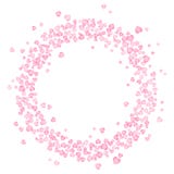 Cirkel van roze harten Het vectormalplaatje van de Valentijnskaartendag stock illustratie Cirkel van roze harten Het vectormalplaatje van de Valentijnskaartendag stock illustratie