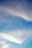 Cirrus σύννεφα ενάντια στο σκούρο μπλε ουρανό Για μια ανασκόπηση στοκ εικόνες Cirrus σύννεφα ενάντια στο σκούρο μπλε ουρανό Για μια ανασκόπηση στοκ εικόνες