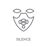 Ciszy liniowa ikona Nowożytny kontur ciszy logo pojęcie na whit ilustracji Ciszy liniowa ikona Nowożytny kontur ciszy logo pojęcie na whit ilustracji