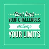 Cita inspirada Don’t limita sus desafíos, desafía sus límites stock de ilustración Cita inspirada Don’t limita sus desafíos, desafía sus límites stock de ilustración