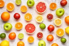 Citrus Colorful Fruits Background Mix Flat Lay, Summer Healthy Vegetarian Vitamin Food Royalty Free Stock Photography Citrus Colorful Fruits Background Mix Flat Lay, Summer Healthy Vegetarian Vitamin Food Royalty Free Stock Photography