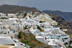 Città di OIA sull'isola di Santorini fotografia stock Città di OIA sull'isola di Santorini fotografia stock