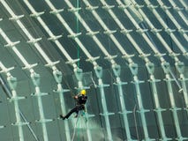 City of Arts and Science in Valencia, Spain, cleaning of windows royalty free stock image City of Arts and Science in Valencia, Spain, cleaning of windows royalty free stock image