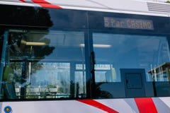 City Bus in Monaco public town transport stock photo City Bus in Monaco public town transport stock photo