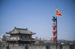 City wall, Xi an, China stock photography City wall, Xi an, China stock photography