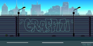 City game background stock illustration City game background stock illustration