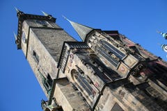 City Hall Tower. Prague, Czech. Royalty Free Stock Photos City Hall Tower. Prague, Czech. Royalty Free Stock Photos