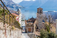 The city of Lugano is the leading city of the Italian-speaking Swiss canton of Ticino, Switzerland royalty free stock images The city of Lugano is the leading city of the Italian-speaking Swiss canton of Ticino, Switzerland royalty free stock images