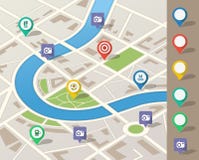 City map illustration royalty free illustration City map illustration royalty free illustration