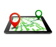 City plan with GPS navigation, city map route navigation tablet, tablet point marker, itinerary destination city map stock illustration City plan with GPS navigation, city map route navigation tablet, tablet point marker, itinerary destination city map stock illustration