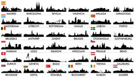 City ​​skyline European countries stock illustration City ​​skyline European countries stock illustration