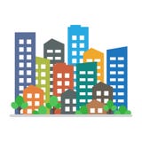 cityscape Costruzioni moderne della città, alloggianti distretto Illustrazione di vettore illustrazione vettoriale cityscape Costruzioni moderne della città, alloggianti distretto Illustrazione di vettore illustrazione vettoriale
