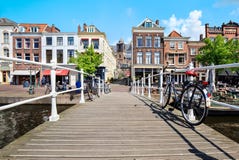 Cityscape of Leiden, The Netherlands