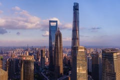 The cityscape of Shanghai skyscapers bulding