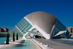Ciudad de artes y de ciencias Arquitectos Santiago Calatrava y Felix Candela foto de archivo libre de regalías Ciudad de artes y de ciencias Arquitectos Santiago Calatrava y Felix Candela foto de archivo libre de regalías