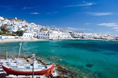 Ciudad de Mykonos imágenes de archivo libres de regalías Ciudad de Mykonos imágenes de archivo libres de regalías