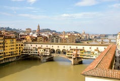 Ciudad del vecchio de Florencia y de Ponte fotos de archivo Ciudad del vecchio de Florencia y de Ponte fotos de archivo