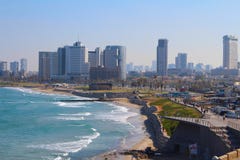 Ciudad vieja hermosa, opinión del mar en Jaffa, Tel Aviv, Israel fotos de archivo Ciudad vieja hermosa, opinión del mar en Jaffa, Tel Aviv, Israel fotos de archivo