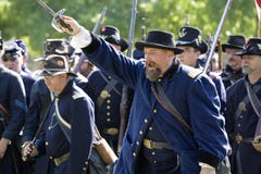 Civil War Re-Enactment 25 - Union Charge royalty free stock photo Civil War Re-Enactment 25 - Union Charge royalty free stock photo