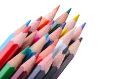 Ciérrese para arriba de los lápices del color Fotografía de archivo libre de regalías