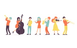 Clarinete, saxofone, trombeta, flauta, trombone, violino, contrabaixo ilustração royalty free Clarinete, saxofone, trombeta, flauta, trombone, violino, contrabaixo ilustração royalty free