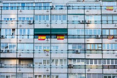 Classe lavoratrice Madrid, Spagna della costruzione della facciata immagini stock libere da diritti Classe lavoratrice Madrid, Spagna della costruzione della facciata immagini stock libere da diritti