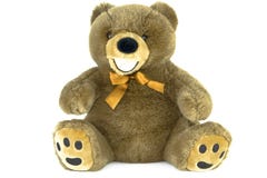 classic brown teddy bear isolated on white stock image classic brown teddy bear isolated on white stock image