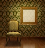 Classic chair in room