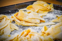 Classic Italian Pappardelle Pasta royalty free stock photography Classic Italian Pappardelle Pasta royalty free stock photography