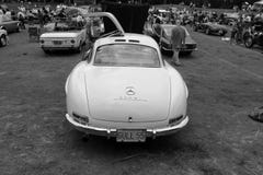 Classic mercedes super sports car rear view b&w stock photos Classic mercedes super sports car rear view b&w stock photos