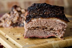 Classic Texas Smoked Beef Brisket royalty free stock images Classic Texas Smoked Beef Brisket royalty free stock images
