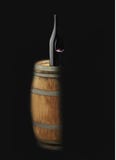 Classy wine barrel wine bottle and wine glass stock illustration Classy wine barrel wine bottle and wine glass stock illustration
