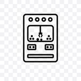 Claw machine vector linear icon isolated on transparent background, Claw machine transparency concept can be used for web and mobi vector illustration Claw machine vector linear icon isolated on transparent background, Claw machine transparency concept can be used for web and mobi vector illustration
