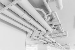 Clean line white water pipes watering system pipe engineer design royalty free stock images Clean line white water pipes watering system pipe engineer design royalty free stock images