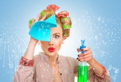 Cleaning Lady Stock Image