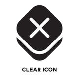 Clear icon vector isolated on white background, logo concept of vector illustration Clear icon vector isolated on white background, logo concept of vector illustration
